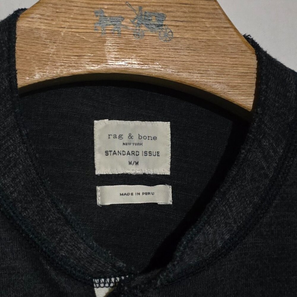 Rag & Bone Std Issue Ls Slubbed Henly - Black - S… - image 3